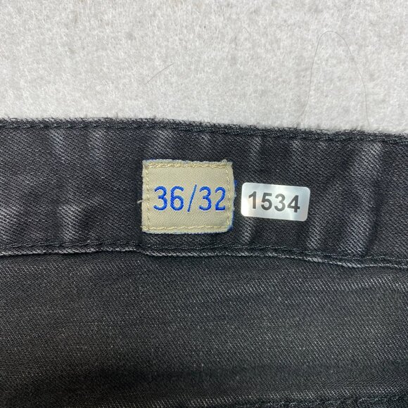 Smoke Rise Jeans Men's 36 x 32 Black Distressed Destroyed Rip Skinny Stretch - Picture 2 of 8